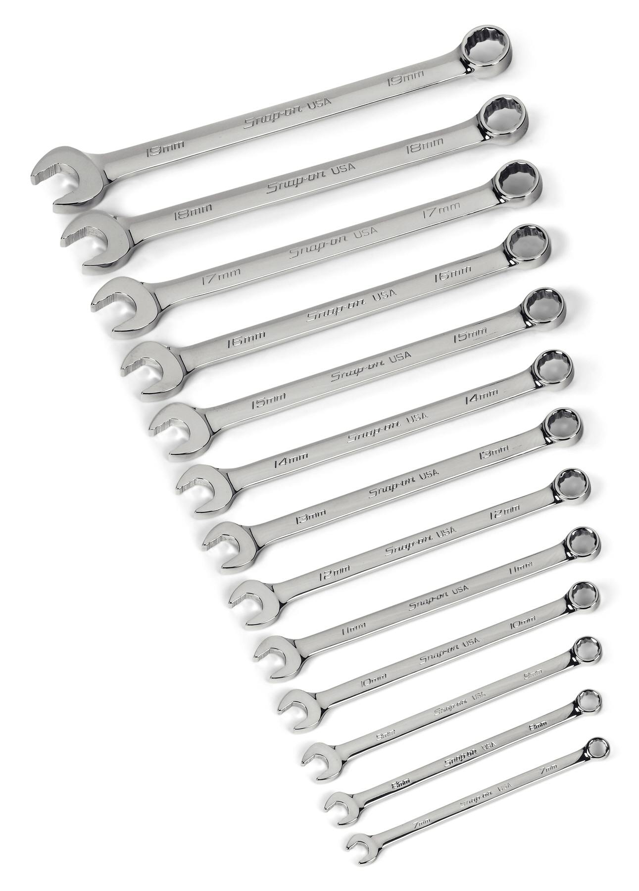 13 pc 12-Point Metric Flank Drive® Plus Combination Wrench Set with PRO-FI™  Organization (7–19 mm)